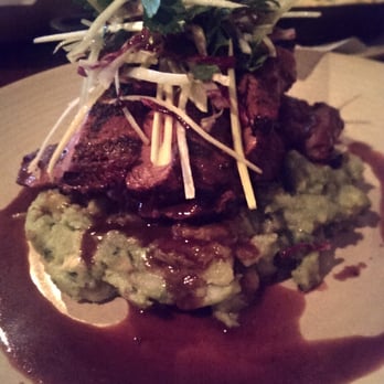 Crush XI - Sriracha Flat Iron Steak with Avocado Smashed Fingerlings - New American Near Me - Melbourne, Florida Crush XI - Sriracha Flat Iron Steak with Avocado Smashed Fingerlings - New American Near Me - Melbourne, Florida