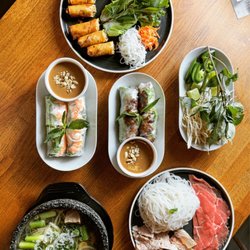 Pho 97 Baton Rouge - Pho, spring rolls, egg rolls.