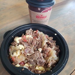 Breakfast bowl from Wawa and strong above average coffee. Breakfast bowl from Wawa and strong above average coffee.