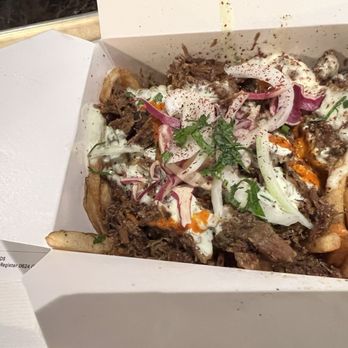 Waterworks Food Hall - Veal & lamb doner on fries from Otto's Berlin Doner - Venues & Event Spaces Near Me - Toronto, Ontario Waterworks Food Hall - Veal & lamb doner on fries from Otto's Berlin Doner - Venues & Event Spaces Near Me - Toronto, Ontario