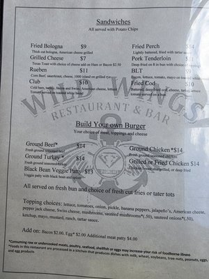 Menu photo 2 Wild Wings Restaurant & Lounge Oak Harbor, OH Menu photo 2 Wild Wings Restaurant & Lounge Oak Harbor, OH