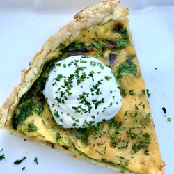 Orange Paris Cafe - Quiche. Bacon egg and cheese. Small portion, light and delicious breakfast. I really loved it.