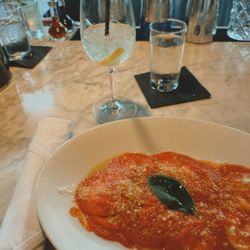 Grana - Ravioli and limoncello spritz