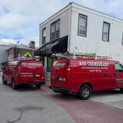 Bob Cermignano Air Conditioning & Heating - Illegally parked twice, both in a pedestrian walkway and in a crosswalk.