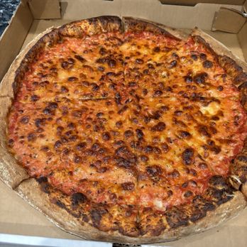 Pink's Pizza - Way over cooked cheese pizza - Pizza Near Me - Houston, Texas Pink's Pizza - Way over cooked cheese pizza - Pizza Near Me - Houston, Texas