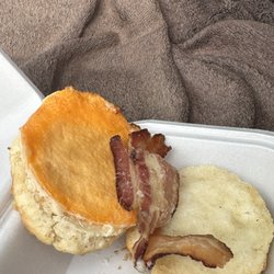 Mac's Stop - Bacon egg and cheese biscuit