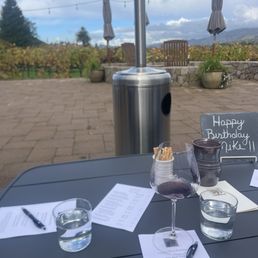 Tasting on the patio Tasting on the patio