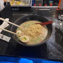 The tonkotsu ramen at Gyu-Kaku...Way over salted