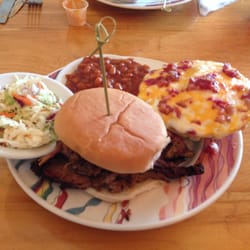 Big Bad Wolf Smokehouse Grill - Brisket potato gratin cole slaw baked beans....disappeared!!!!