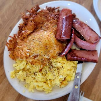 Cowgirl Cafe - Hot link sausages with eggs - Diners Near Me - Atascadero, California