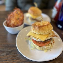 Breakfast biscuit with sausage
