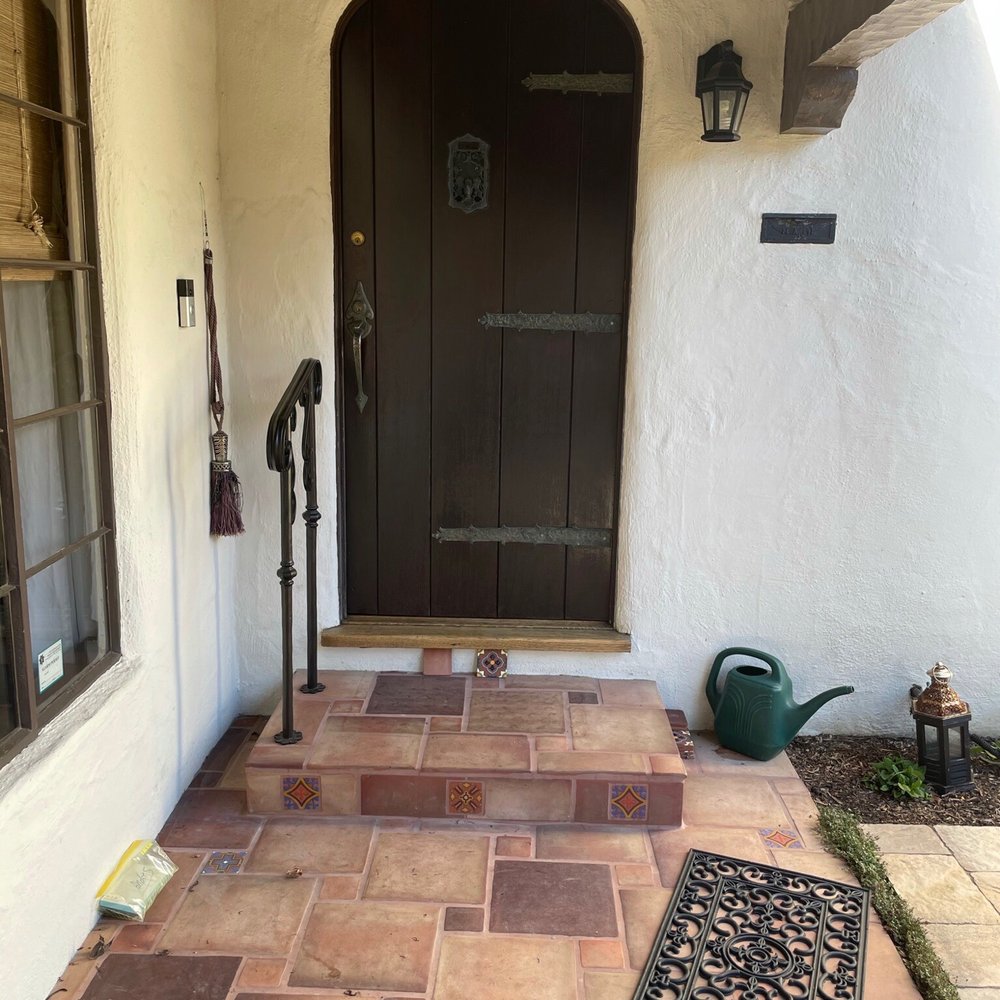 Handrails at our front and back doors