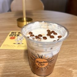 Sunshine Cafe - Cocco Puff iced latte!