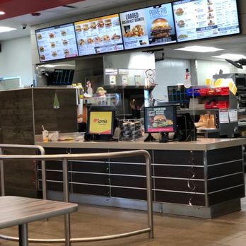 Carl's Jr - Front with menu board - Fast Food Near Me - Boron, California