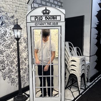 Twenty Pho Hour - A decor/display if a phone booth im the rear of the restaurant. - Noodles Near Me - Orlando, Florida Twenty Pho Hour - A decor/display if a phone booth im the rear of the restaurant. - Noodles Near Me - Orlando, Florida