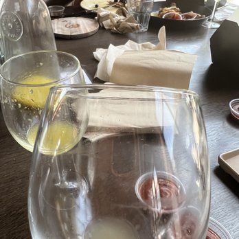 Tout Suite - Mimosa glass with lipstick already on it when delivered to table - Cafes Near Me - Houston, Texas Tout Suite - Mimosa glass with lipstick already on it when delivered to table - Cafes Near Me - Houston, Texas