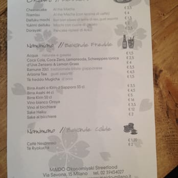 Maido! - Menu side 2 - Japanese Near Me - Milan, Michigan