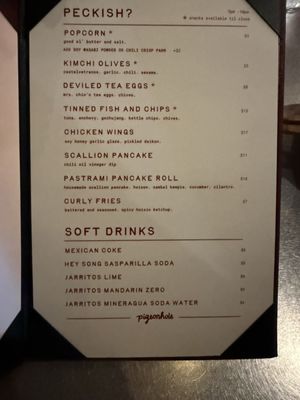 Menu photo 6 Pigeonhole Honolulu, HI