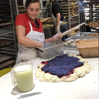 Beiler's Bakery - Making blueberry fritter - Bakeries Near Me - Philadelphia, Pennsylvania Beiler's Bakery - Making blueberry fritter - Bakeries Near Me - Philadelphia, Pennsylvania