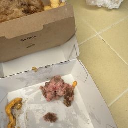 Raw hamburger