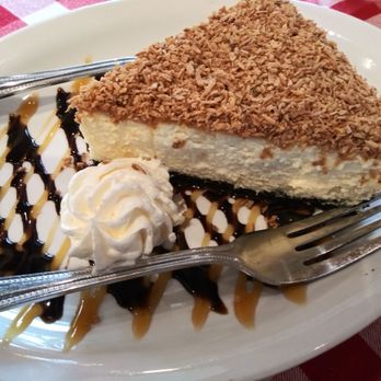 Grimaldi's Pizzeria - Dessert best part, caramel coconut cheesecake w/oreo crust - Pizza Near Me - Houston, Texas Grimaldi's Pizzeria - Dessert best part, caramel coconut cheesecake w/oreo crust - Pizza Near Me - Houston, Texas
