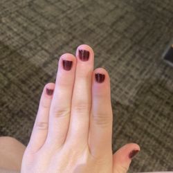 Upscale Nails At Manchester Village - picture taken from panera next door- I got gel done for both feet and hands