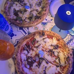 Pizza Parmigiana & I think the Porcini?