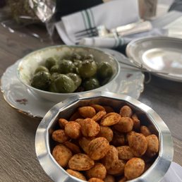 House Marinated Olives; Marcona Almonds House Marinated Olives; Marcona Almonds