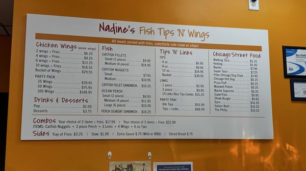 Menu photo 1 Nadine's Fish Tips N' Wings Holland, MI