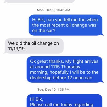Easterns Automotive Group - My text with Bik trying to confirm - Used Car Dealers Near Me - Sterling, Virginia