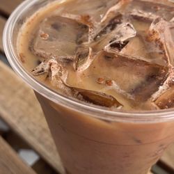 Ground Up Coffee - Pumpkin Latte (iced - 4 shots of espresso - Large) - "Close Up."