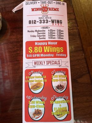 Menu photo 5 WingsXtreme U Bloomington, IN