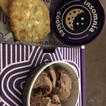 Insomnia Cookies - Macadamia Cookie w chocolate Regular Ice Cream - Desserts Near Me - Albuquerque, New Mexico Insomnia Cookies - Macadamia Cookie w chocolate Regular Ice Cream - Desserts Near Me - Albuquerque, New Mexico