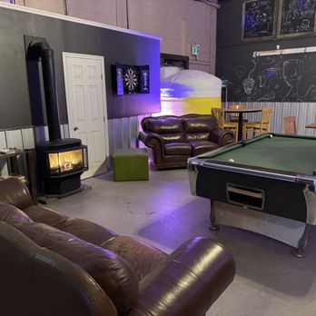 Old Abbey Ales - Lounge area with dartboard and pool table~ - Breweries Near Me - Abbotsford, British Columbia Old Abbey Ales - Lounge area with dartboard and pool table~ - Breweries Near Me - Abbotsford, British Columbia