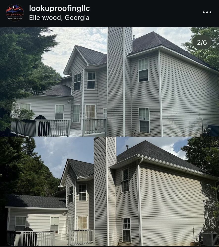 Slide of LookUp Roofing