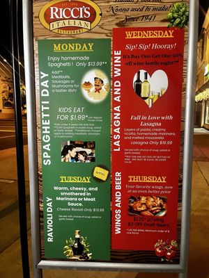 Menu photo 3 Ricci's Italian Restaurant Bellflower, CA