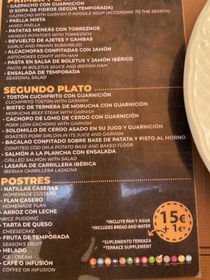 Menu photo 2 Mesón Las Conchas Salamanca, SA Menu photo 2 Mesón Las Conchas Salamanca, SA