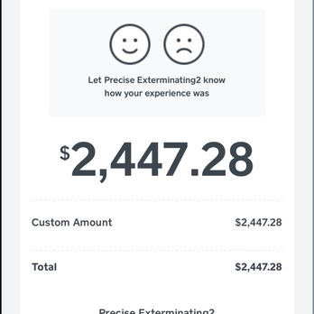 Precise Exterminating Service - This was the amount charged by the company. - Pest Control Near Me - University Heights, Ohio Precise Exterminating Service - This was the amount charged by the company. - Pest Control Near Me - University Heights, Ohio