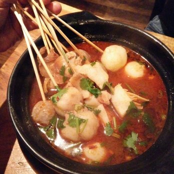 Chat Bar - Spicy Beef Tripe Pot with 5 Choices (Fish Ball, Tripe, Beef Tendon Ball, Enoki Mushroom and Honeycomb Tripe) - Bars Near Me - Unionville, Ontario