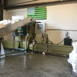 This is some kind of awesome looking styrofoam recycling machine...