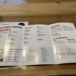 Christianos Pizza - Menu