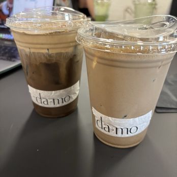 Damo - hojicha einspanner and hojicha latte - Coffee & Tea Near Me - Los Angeles, California