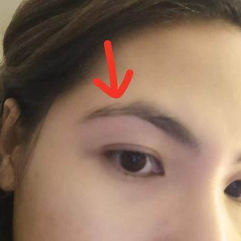 Pixie Nail Lounge - Patch on the upper area of my eyebrows (because the manager was in a rush) - Nail Salons Near Me - San Diego, California