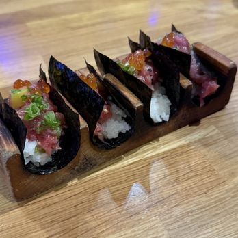 Sushi Damu - The best thing on the menu were these toro tacos - Sushi Bars Near Me - Tustin, California Sushi Damu - The best thing on the menu were these toro tacos - Sushi Bars Near Me - Tustin, California