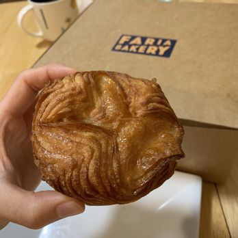 Faria Bakery - Kouign aman, layers of buttery crispy pastry with a sugary coating - Bakeries Near Me - Sacramento, California