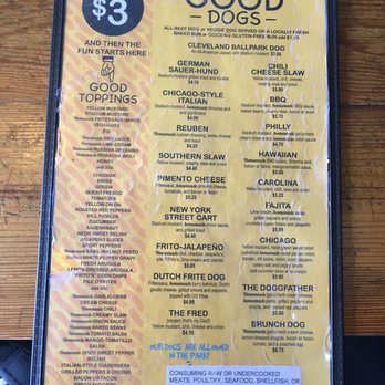 Good Dog - Back side of menu - Caterers Near Me Good Dog - Back side of menu - Caterers Near Me