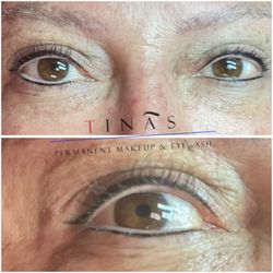 Tina's Permanent Makeup and Eyelash - Natural eyeliner top and bottom.