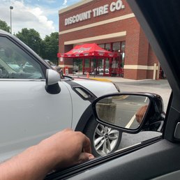 Curbside service where you stay in the car.