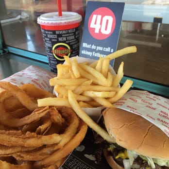 Fatburger - Medium Fatburger with cheddar and bacon. Yum! - Burgers Near Me - Sherman Oaks, California Fatburger - Medium Fatburger with cheddar and bacon. Yum! - Burgers Near Me - Sherman Oaks, California