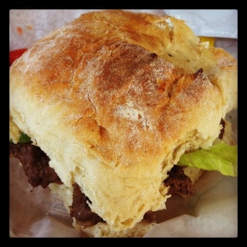 Lite Side Bakery & Cafe - Home made bread on Bison Burger - Cafes Near Me - Grand Rivers, Kentucky